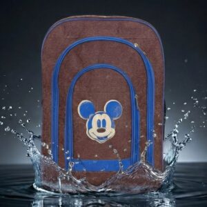 Premium Denim Mickey Mouse Backpack with Laptop Sleeve - School & College Bag